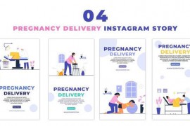 Pregnancy Days and Delivery 2D Character Instagram Story 47464692