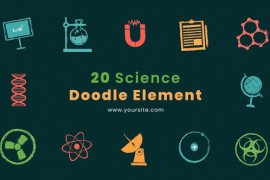 Animated Science Doodles Element Pack After Effects Template 44677519