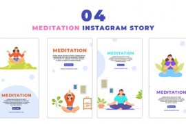 Meditation Animation Vector Assets Instagram Story 48059397