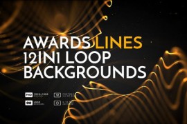 Awards Lines 12in1 Pack Loop Backgrounds Gold 27090577