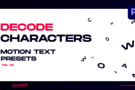 Characters Motion Text: Decode Vol. 01 for Premiere Pro 45890185