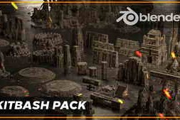 ArtStation – Ancient Temple 3.0 | Old ruins of the temple | 3D Kitbash Asset Pack