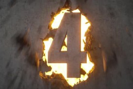 3d render countdown made of concrete and light 50653405
