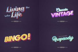 Fancy Retro Titles 47403016