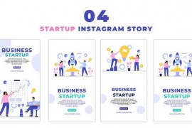 Eye Catching Business Startup Flat Character Instagram Story 47440940