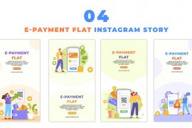 Flat Vector E-Payment Animation Instagram Story 48623236