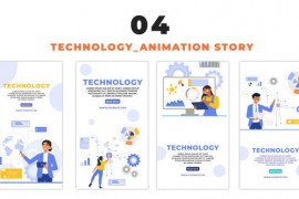 Technology Development Concept Flat Character Instagram Story 48657980