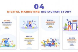 Digital Marketing 2D Character Instagram Story 47450951