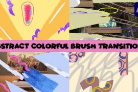 Abstract Colorful Brush Transitions | After Effects 51581004