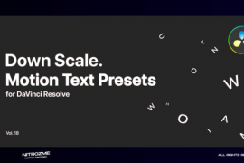 Down Scale Motion Text Presets Vol. 18 for DaVinci Resolve 47490787