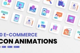 30 2D Animated Commerce Icons 39719885