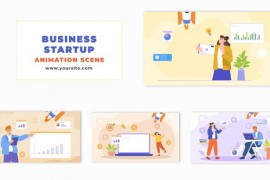 Business Startup Flat Vector Character Animation Scene 48570151