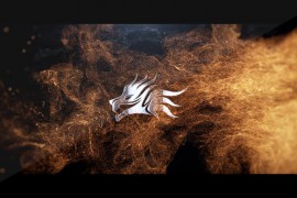 Golden Particle Stream Logo 51396567