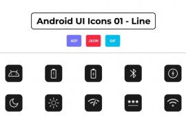 Android UI Icons 01 - Line 44608341