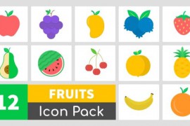 Animated Fruit Icons Pack 24074446