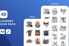Laundry Animated Icons | After Effects 49532488