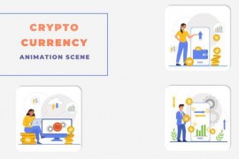 Bitcoin Crypto Currency Animation Scene 43721207