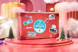 Free Download:Colorful Travel Suitcase Logo Opener | 3D Cute Tourism Intro 63114122