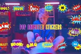 Animated Premiere Pro Pop Stickers Template 44997480