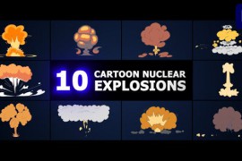 Cartoon Nuclear Explosions | Premiere Pro MOGRT 51546986