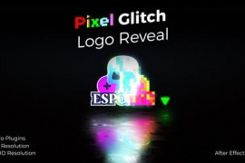 Pixel Glitch Logo Reveal 44548888
