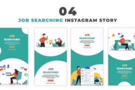 Job Searching Flat Character Animation Instagram Story 47450360