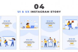 UI and UX Design Flat Character Instagram Story 47393307