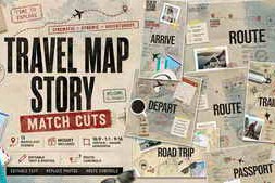 Free Download:Travel Map Match Cut Story Template for After Effects – 15 Scenes 63717903