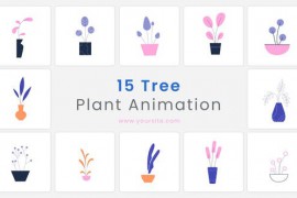 Tree Plant Animation Element Pack After Effects Template 44912460