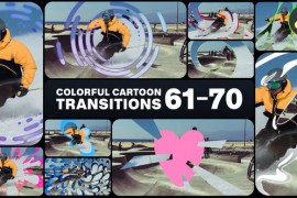 Colorful Cartoon Transitions for DaVinci Resolve 52077150