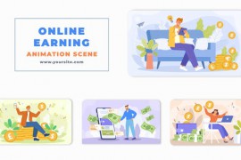 Online Earning Character Animation Scene 46437745