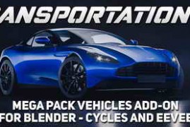  [3D Models] Blender Market - Car Transportation V4 - Blender Addon 2022 [BLEND, HDR]
