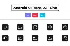 Android UI Icons 02 - Line 44629700