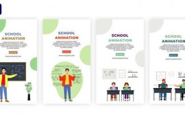School Animation Instagram Story Premier Pro Template 42837055