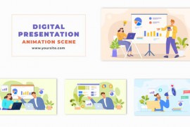 Flat Character Digital Presentation Animation Scene 48569634