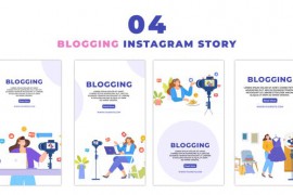 2D Cartoon Character Blogging Scene Instagram Story 48059677