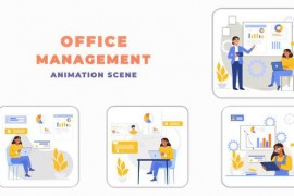 Office Management Animation Scene After Effects Template 43961088