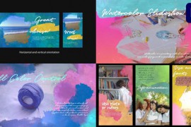 Watercolor Ink Slideshow | Premiere Pro MOGRT 43554640
