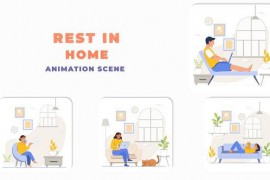 Rest In Home Animation Scene After Effects Template 43960972