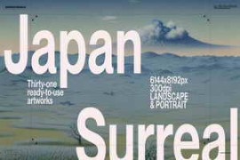 CreativeMarket – Japan Surreal Illustrations 280384436