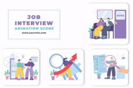 Premiere Pro Job Interview Character Animation Scene 46441219