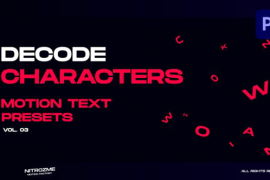 Characters Motion Text: Decode Vol. 03 for Premiere Pro 45890203