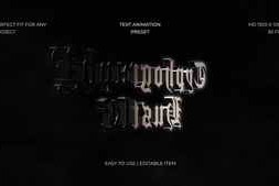 Free Download:Dark Chrome Text Animation 64256373