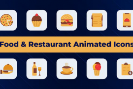Food & Restaurant Animated Icons 50552202