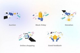 Online Shopping - White and Blue Hands Concept 48888601