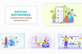 Social Networking Sites Concept Vector Design Animation Scene 48802184