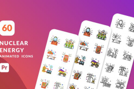Nuclear Energy Animated Icons | Premiere Pro MOGRT 48603124