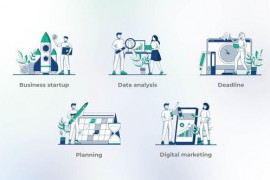 Data analysis - Blue Outline Concepts 44422429