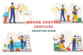 House Keeping Service Animation Scene 43307273