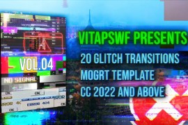 Glitch Transitions Vol. 04 | MOGRT 48879030